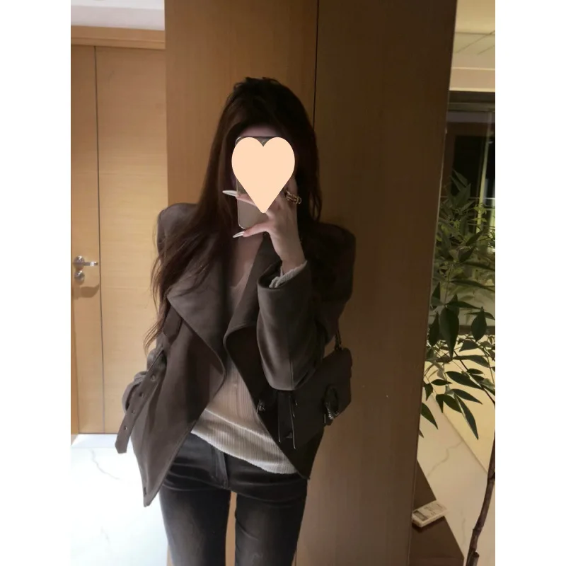 

Байкерские куртки Женская куртка Женская фланелевая массивная с напуском манжеты с манжетами Уютная домашняя приятная для кожи зима Хэллоуин Рождество