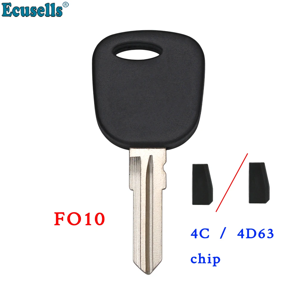 Ecuserls Transponder etui na klucze Fob z miejscem na Chip dla Ford Escape Kuga Maverick Focus Mondeo F150 Mustang FO10 Uncut