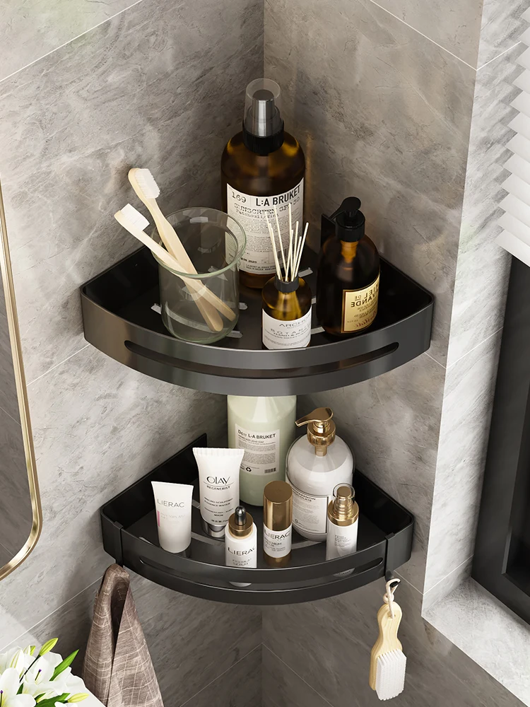 Bathroom shower room, bathroom storage rack, non perforated washbasin storage rack