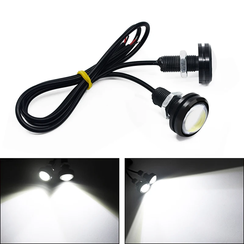 

2PCS Eagle Eye LED 23mm 12SMD Car Daytime Running Backup Turn Signal Lights Auto License Plate Lamps White Светодиодная Лампа