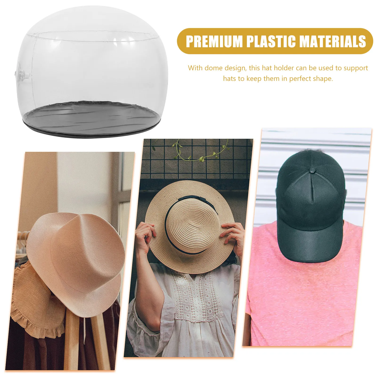 Plastic Hat Holder Rack for Display and Storage Sturdy Reliable Hat Display Tool for Baseball Caps Bucket Hats Protection