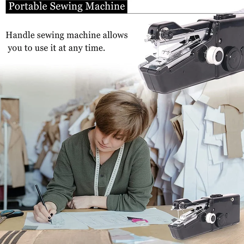 Handheld Sewing Machine, Portable Mini Sewing Machine For Beginners, Cordless Electric Stitching Machine With Sewing