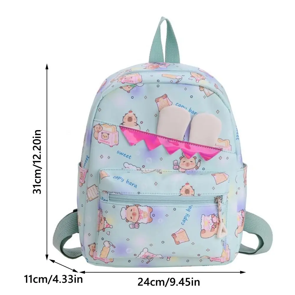 Hochwertige Nylon-Schultaschen Capybara Rucksack mit großer Kapazität, Rucksack für Studenten