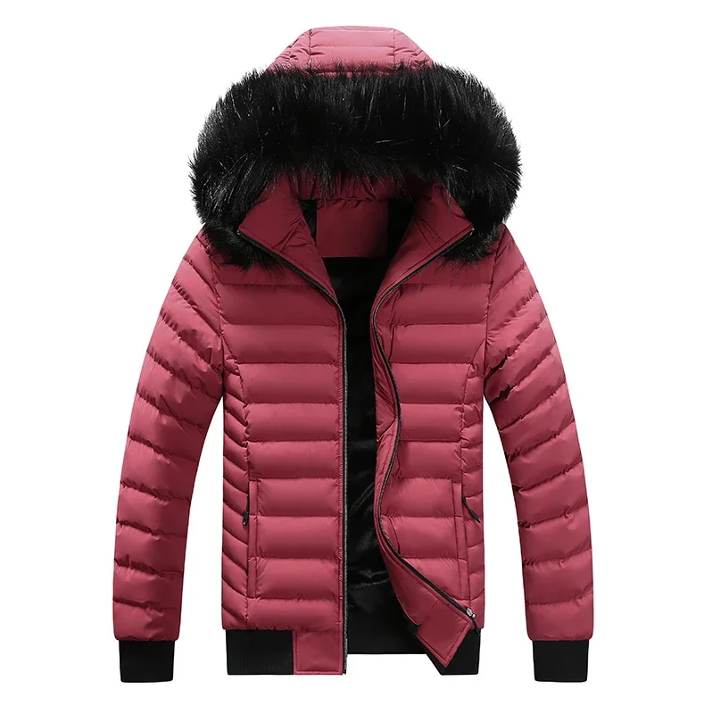 Fashion Hooded Parkas Male Thick Winter Overcoat Men's Casual Jacket Hat Warm Long Windbreaker Classic Windproof Business Hombre