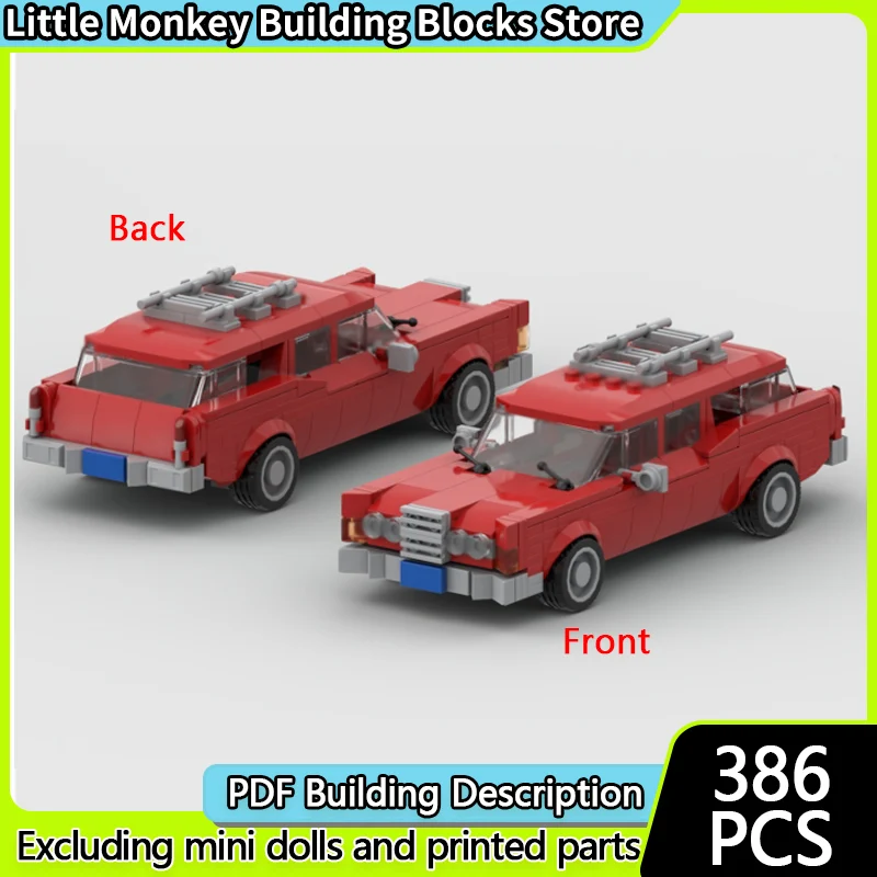 

Модель городской автомобиль MOC, строительные кирпичи, городские гражданские автомобили, модульная технология, детские праздничные подарки, сборные игрушки, костюм