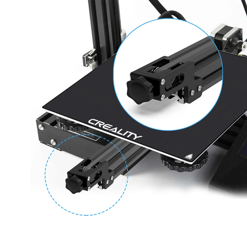 Upgrade and modification of Y-axis belt tension adjuster module with aluminum alloy 4020 profile and metal