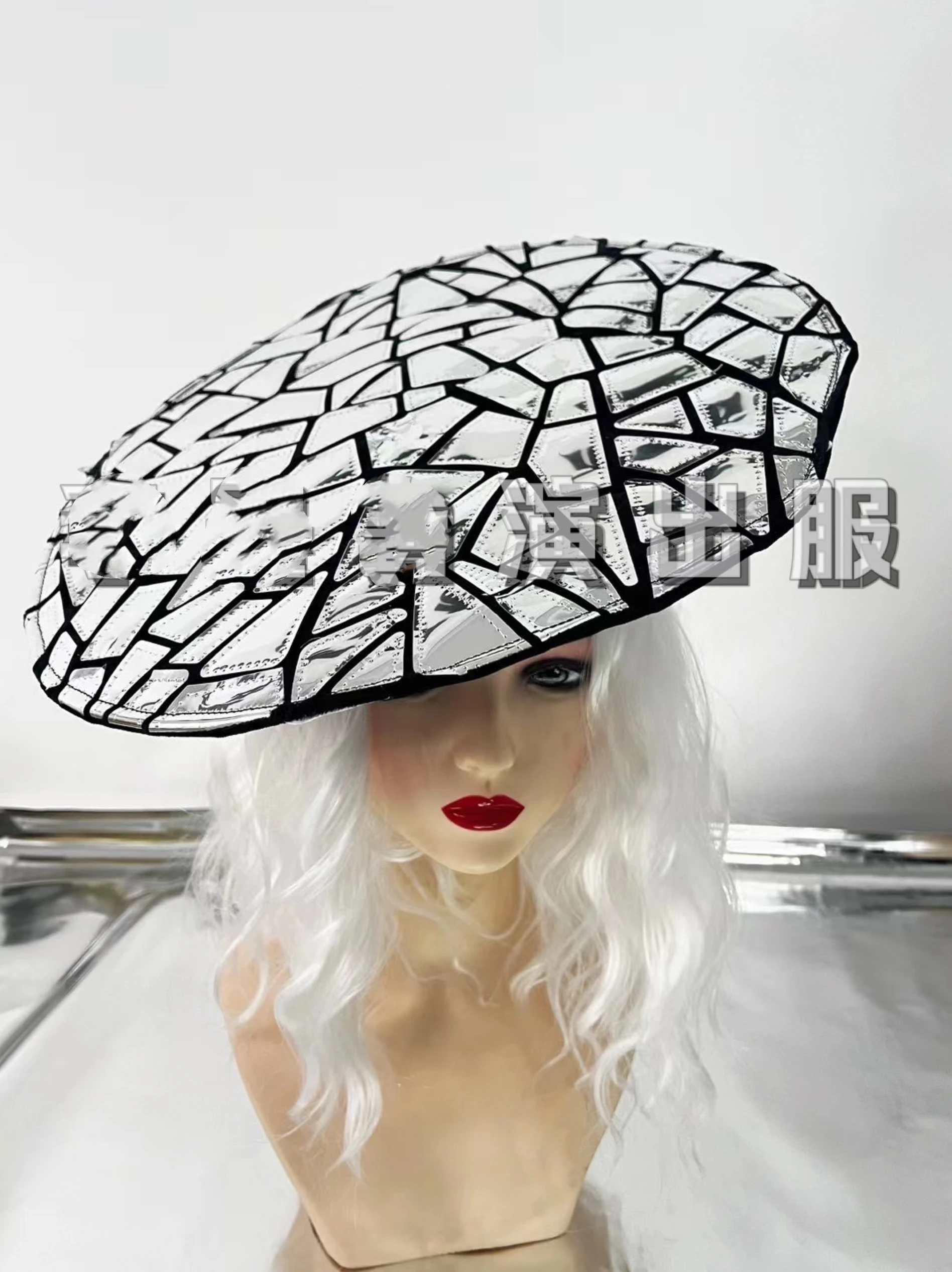 

Серебряное джазовое зеркало для лица, лазерная танцевальная тема, мужское и женское платье для ночного клуба, бара, Gogo Lens Performance Dress