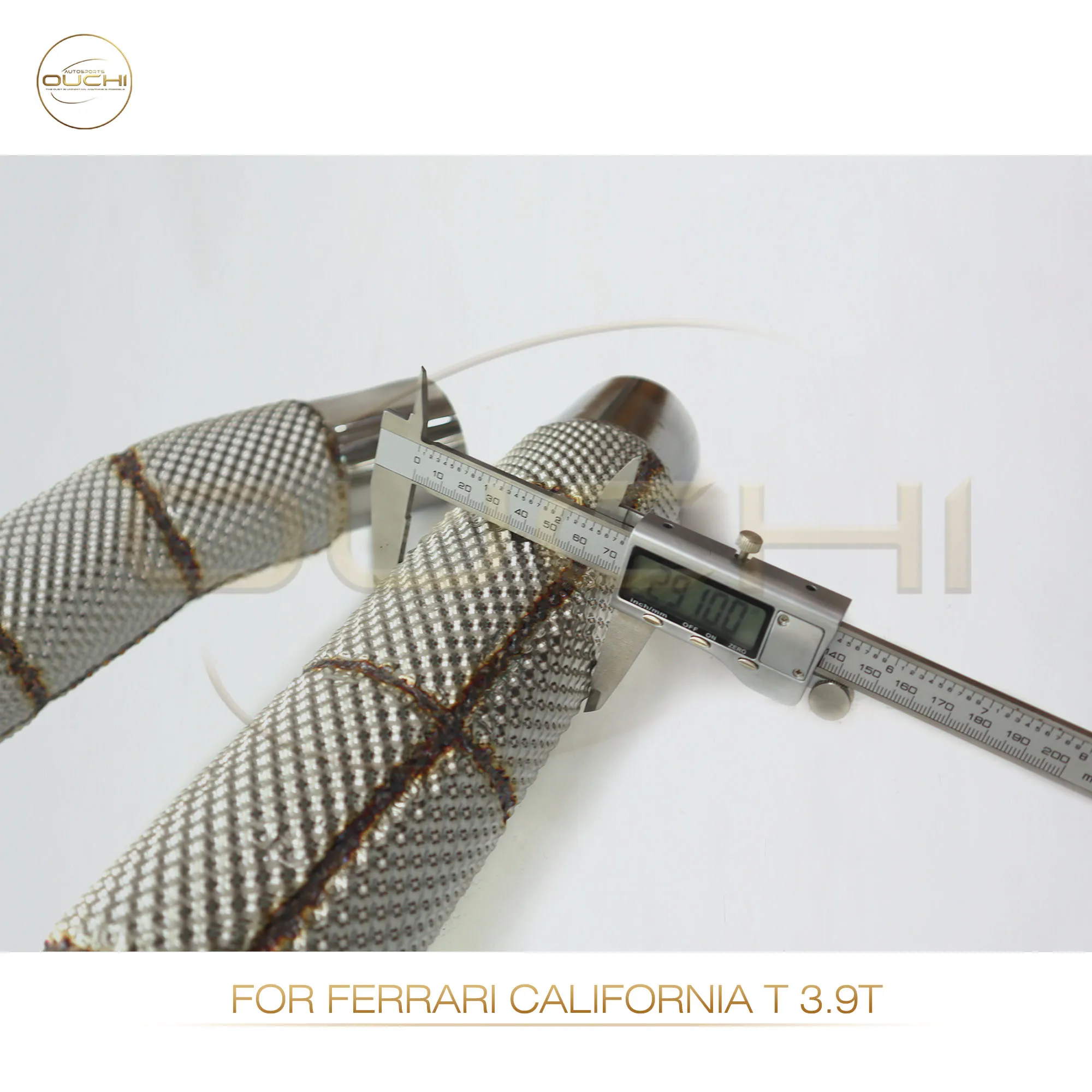 

OUCHI High Performance Catalysis Downpipe for Ferrari California T 3.9T Stainless Steel Car Exhaust Heat Shield Automotive Parts
