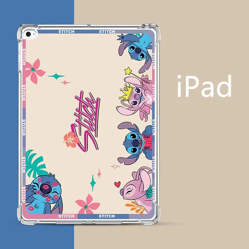 Stitch For iPad Case iPad 10th Gen 12.9 4th 5th 6th Air 4th 5th 10.9 Pro 11 2nd 3rd 4th iPad 10.2 with Pen Slot TPU Table Cover