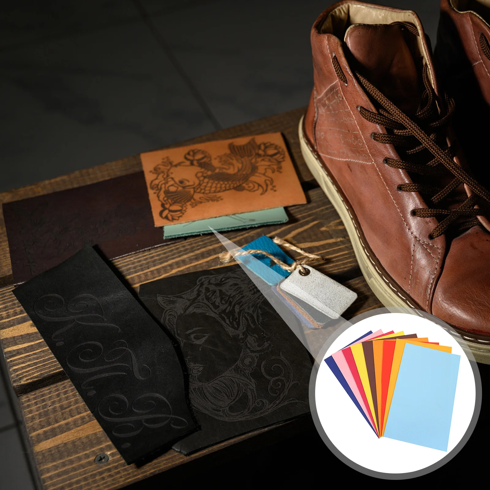 

9pcs Shining Faux Sheet Diy Jewelry Making Craft Material Decorative Sewing Fabric Handmade Earrings Art Craft Supply