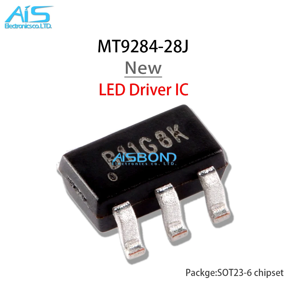 10Pcs/Lot New MT9284-28J Marking B11G8 B11G8* SOT23-6 1.2MHz Input high efficiency boost white LED driver IC CHIP