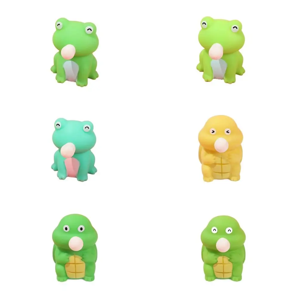 Frog Squeeze Bubble Spitting Toys Blow Bubble Pinching Music Soft Pinch Toys Tortoise Slow Rebound Pinch Fidget Toy Girls