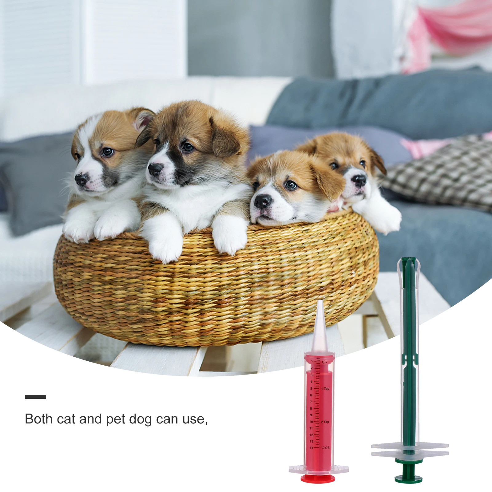 

2 Sets Pet Feeder Accessories for Cat Dog Durable Safe Material Practical Pill Dispenser Tablet Feeder Home Use