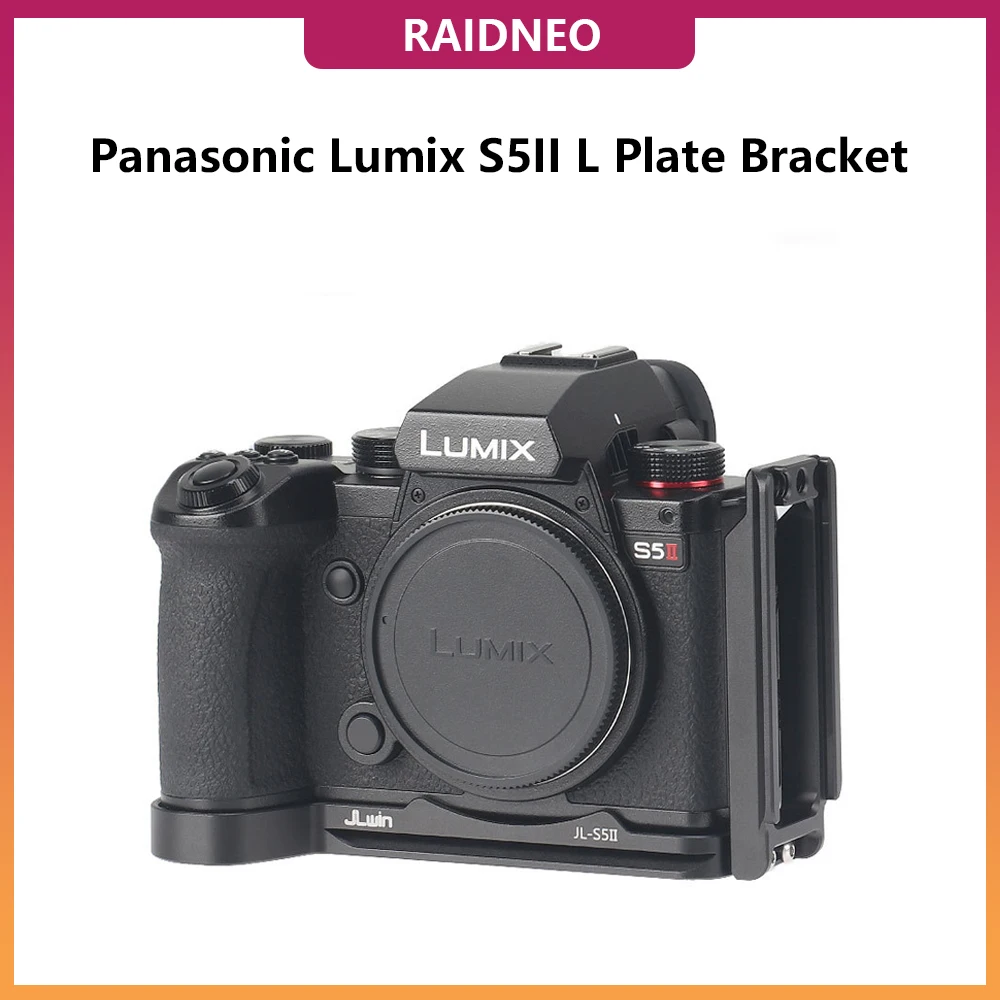 Lumix S5II L Plate Bracket for Panasonic S5 II Camera Cage Quick Release Arca Swiss Plate for DJI RS 2/3 Pro Stabilizer Tripod