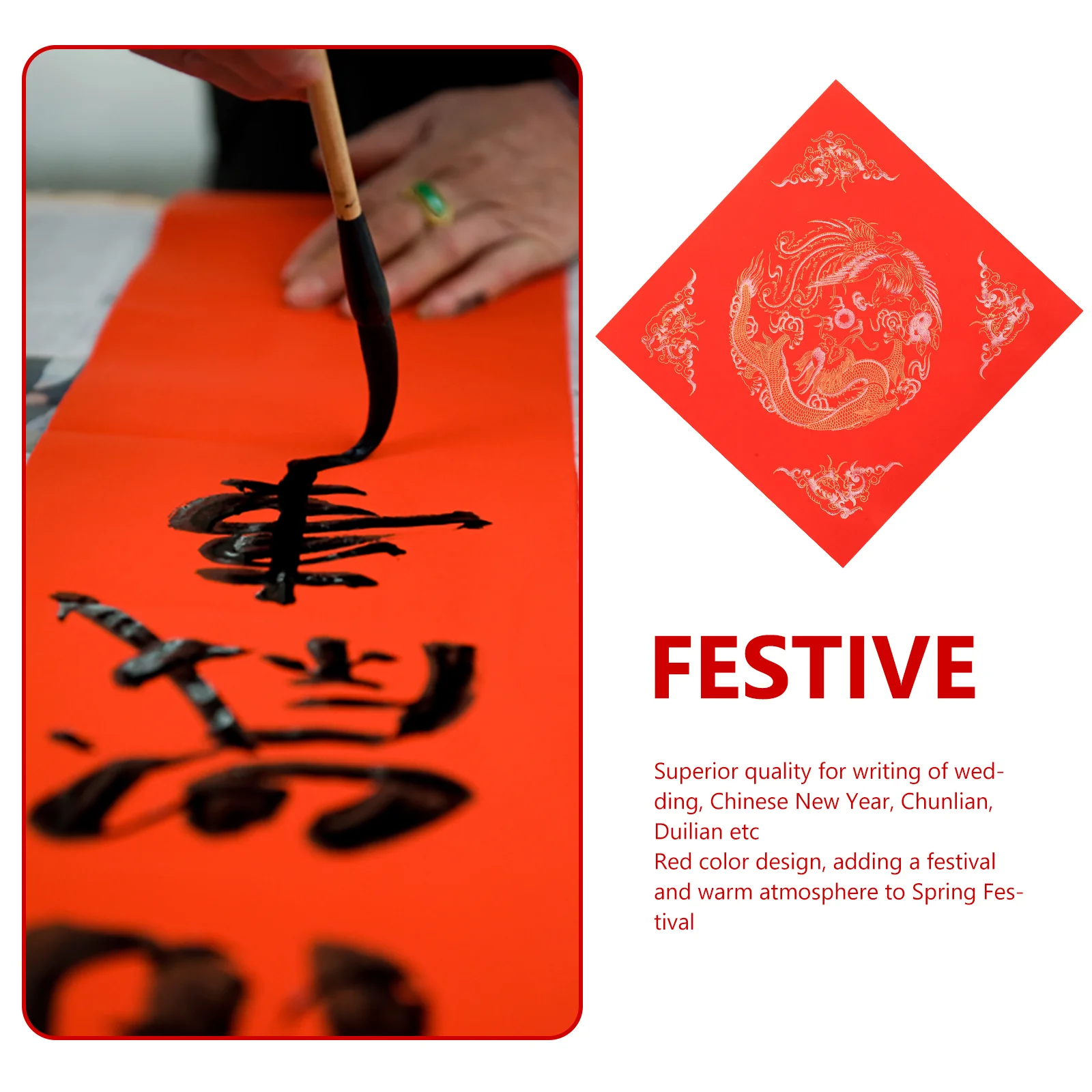 Red Paper Fight New Year Party Supplies Blank Xuan Chinese Fu Character Writing Papers