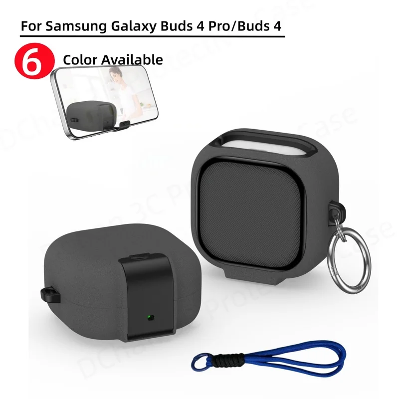 2026 For Samsung Buds 4 Pro/Buds 4 Case with Lock Phone Stand Full Body Shockproof Protective Cases For Buds 4 Pro Cleaner Kit