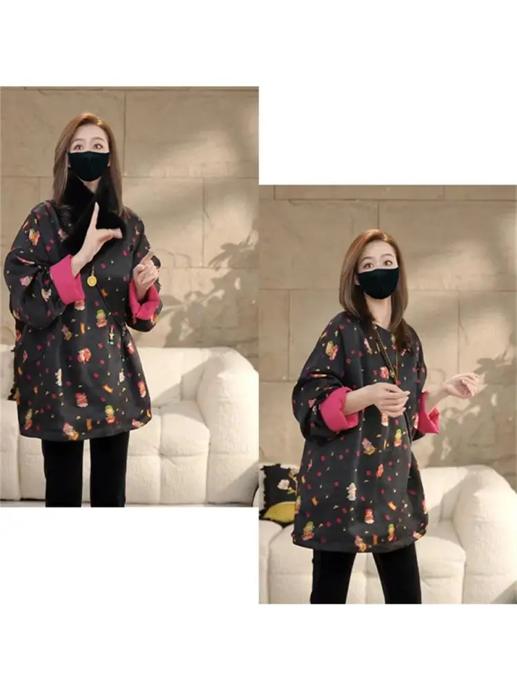 

Новая китайская асимметричная хлопковая куртка в мультяшном стиле для женщин, зимняя, ретро, высококачественная, новая модель, уникальная, очень красивая