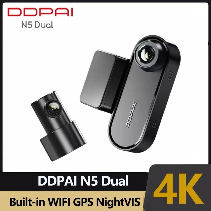 

DDPAI N5 Dual Dash Cam Front and Rear 4K+1080P UHD Dash Camera Car DVR Al Base Radar Night Vision WiFi ADAS GPS Auto recorder