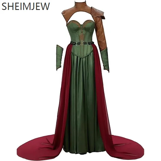 

Women's Medieval Renaissance Costume Adult Viking Warrior Soldier Dress Set Tight Maxi Skirt Cosplay Carnival Retro Dress Up