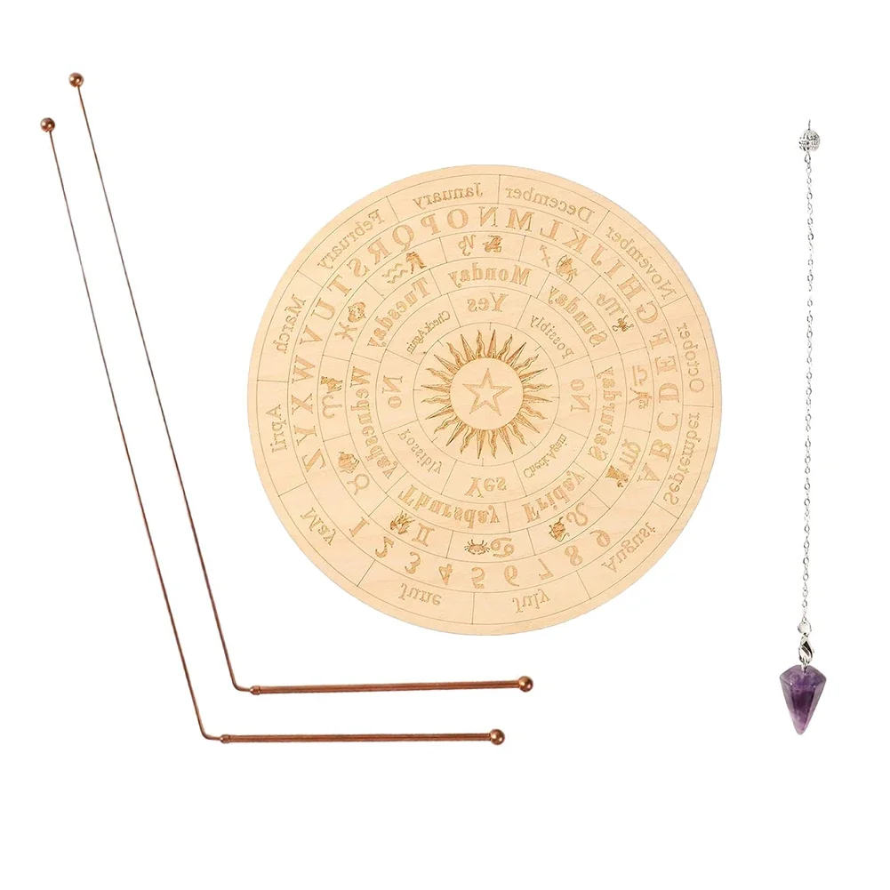 99.9% Pure Copper Telescopic Dowsing Rods With For Crystal Pendulum And Divination Pad Kit For Water Hunting Energy Therapy Tool