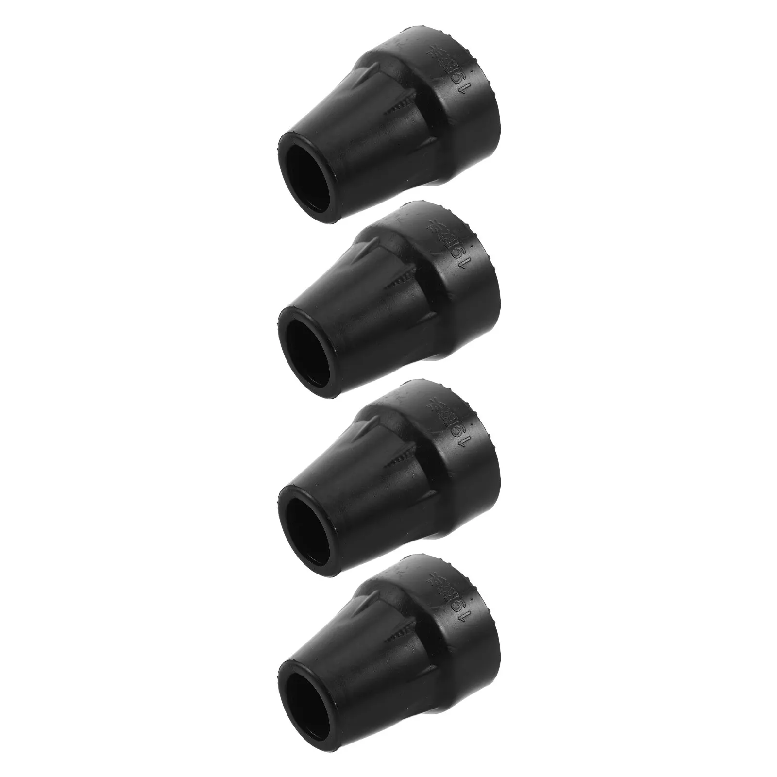 4Pcs Walking Stick Rubber Feet Replacement Cane Tips Thick Rubber Non-Slip Anti-Slip Stable Walking Cane Ends Crutch Feet Caps