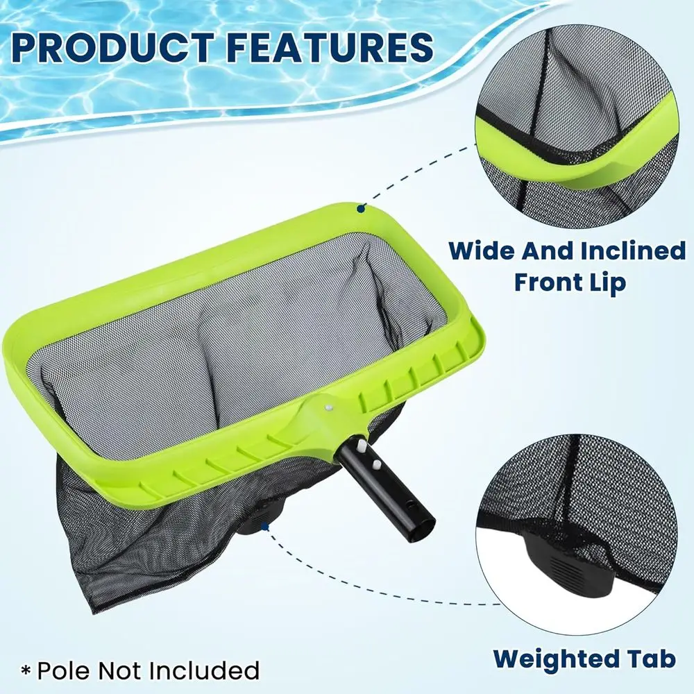 Swimming Pool Leaf Skimmer Net, Reinforced Deep Water Rake Net