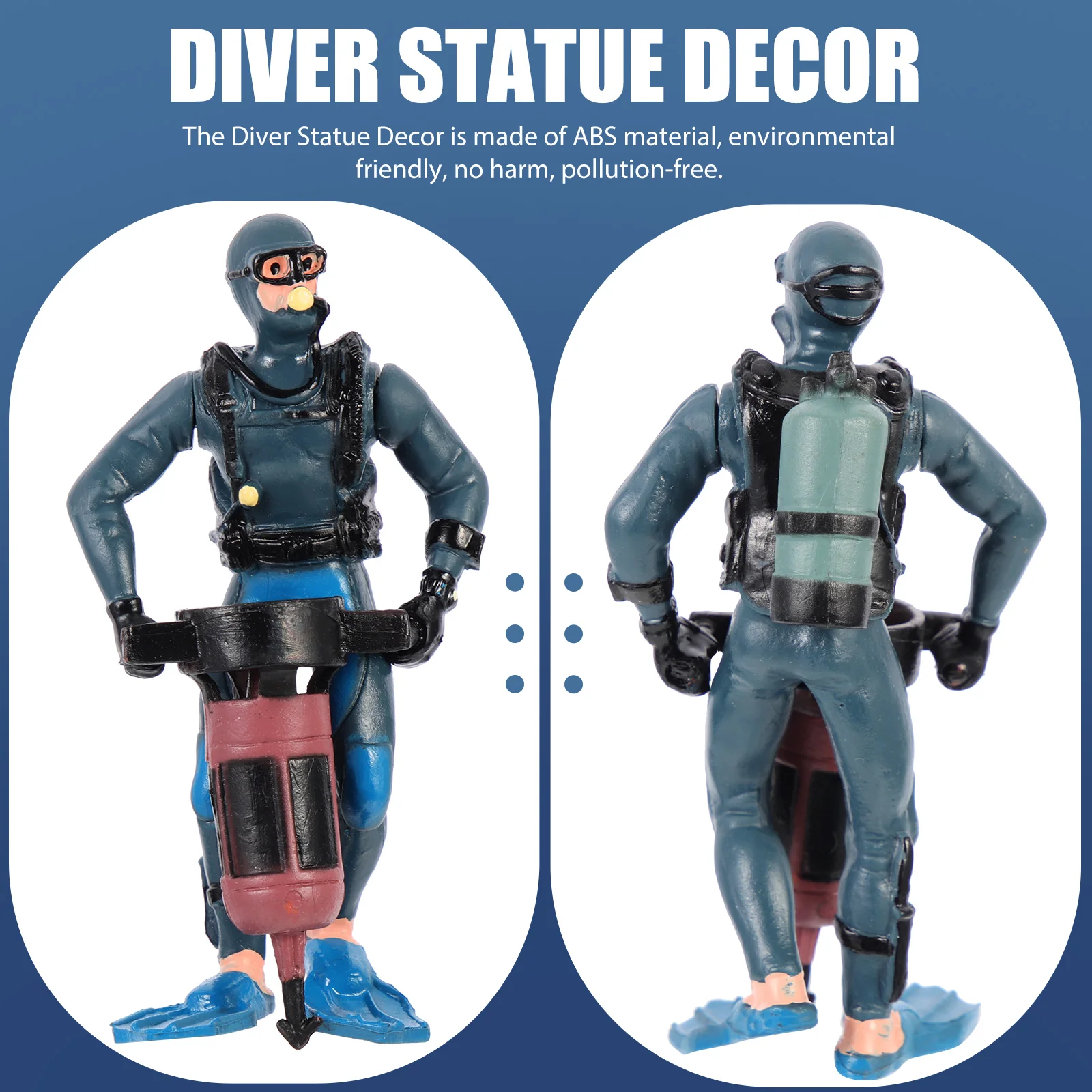 Diver Model Fish Tank Adorn Decorative Aquanaut Landscape Plane Inflatable Abs Aquarium Accessory Decoration Child Toys