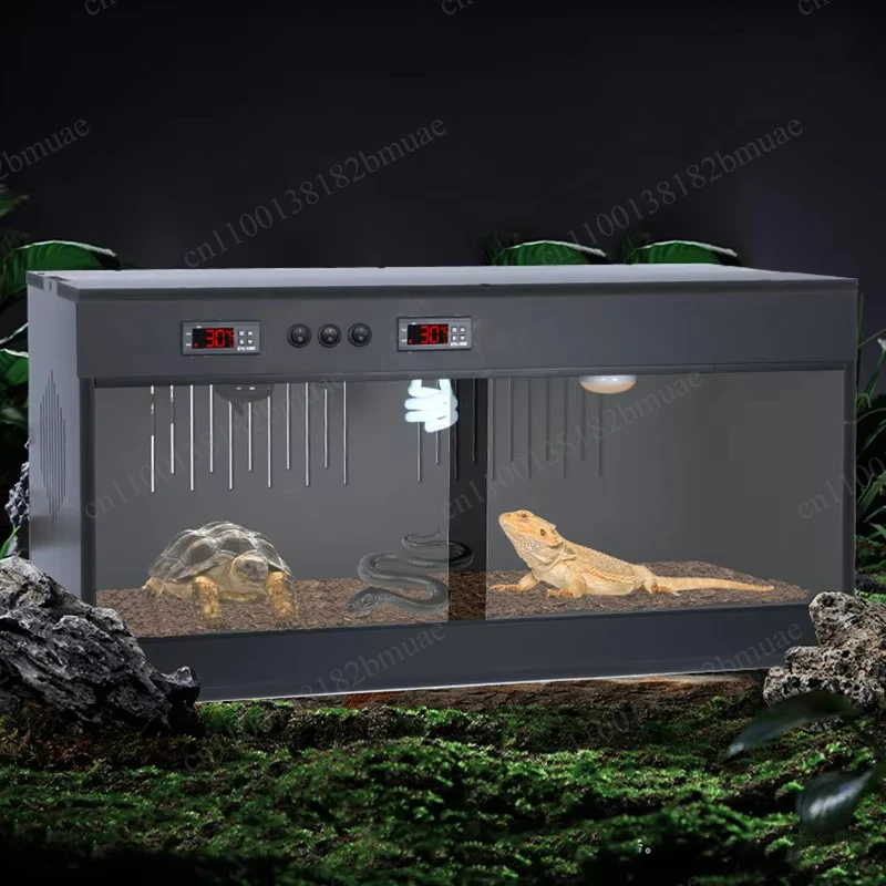 Large Adjustable Temperature Incubator Terrariums Snake Gecko Thermostat Habitat Acrylic Terrariums Reptile Breeding Box