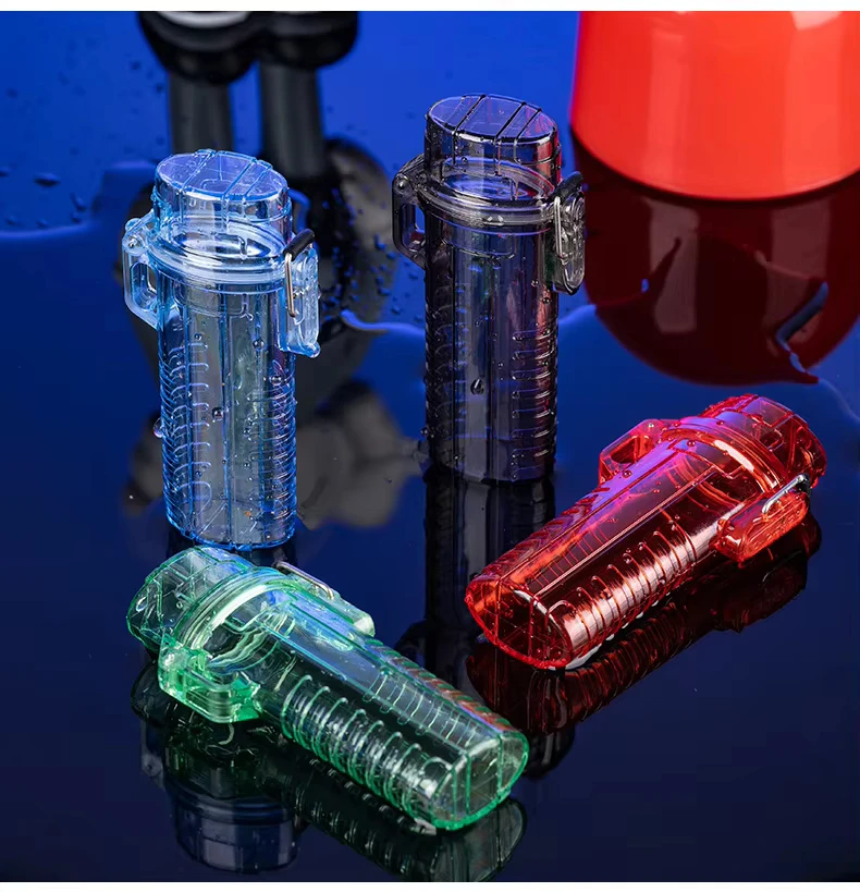 Étui pour briquet Transparent et étanche multifonctionnel, support de couverture pour briquet pleine taille J6