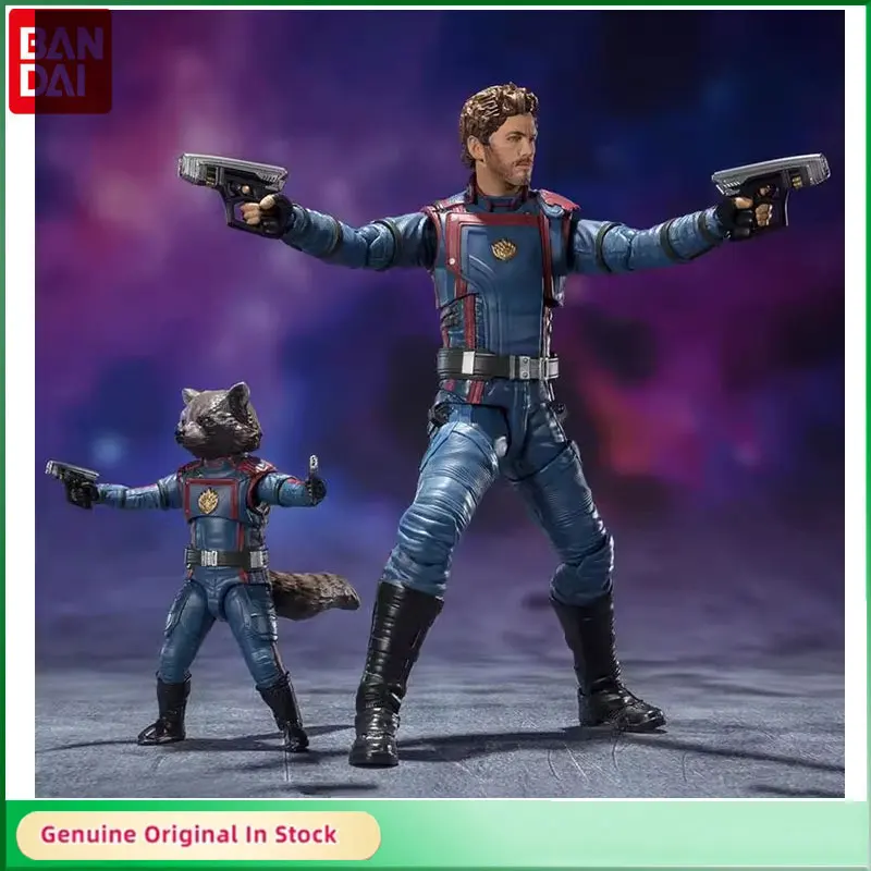 

Bandai Original SHFiguarts Guardians of The Galaxy Vol.3 Star-Lord&Rocket Raccoon Marvel Action Figure Active Joints Model Toys