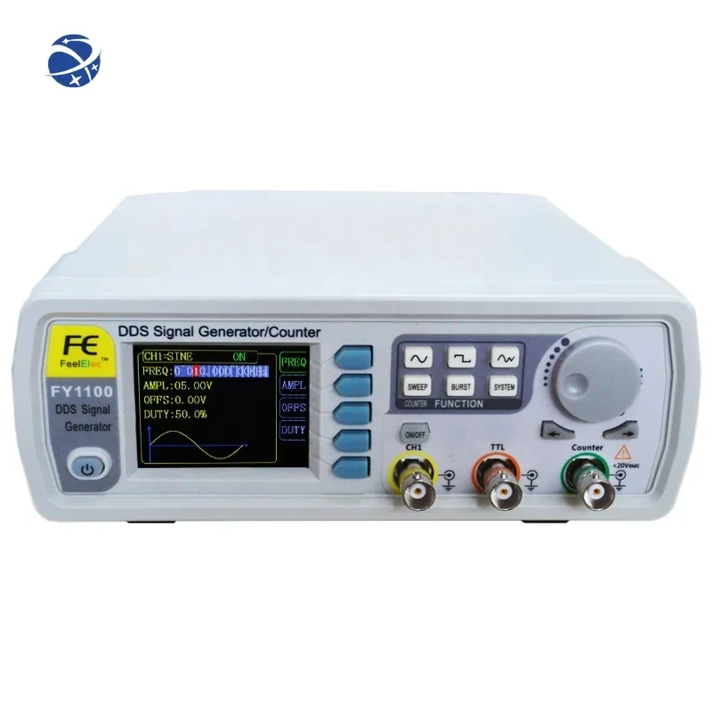 FY1100-5M Single Channel Signal Generator DDS Signal and TTL Level Output Waveform Pulse Function Frequency Meter Signal Source