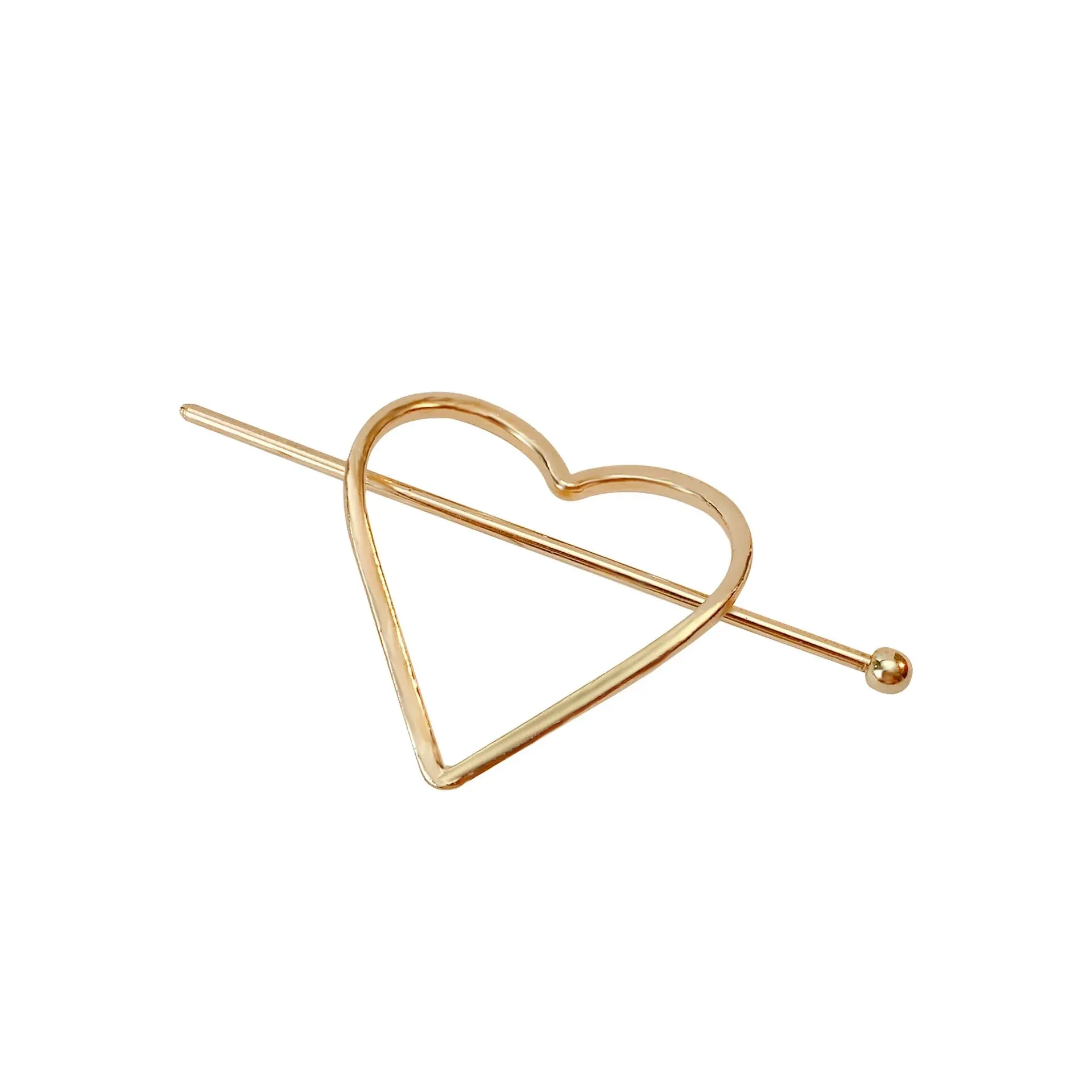 1PC Love Hairpin Minimalist And Fashionable Alloy Heart Shaped Arrow Hair Sticks For Better Hair Decoration.