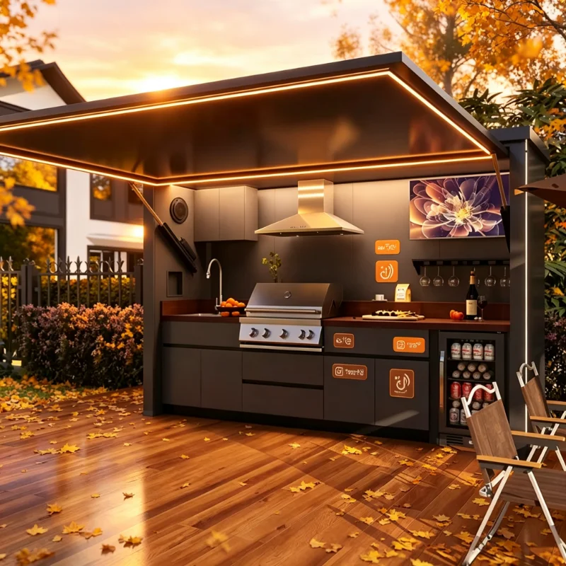 Outdoor Camping Kitchen Setup - رف تخزين مخصص للمطبخ المتنقل للتخييم