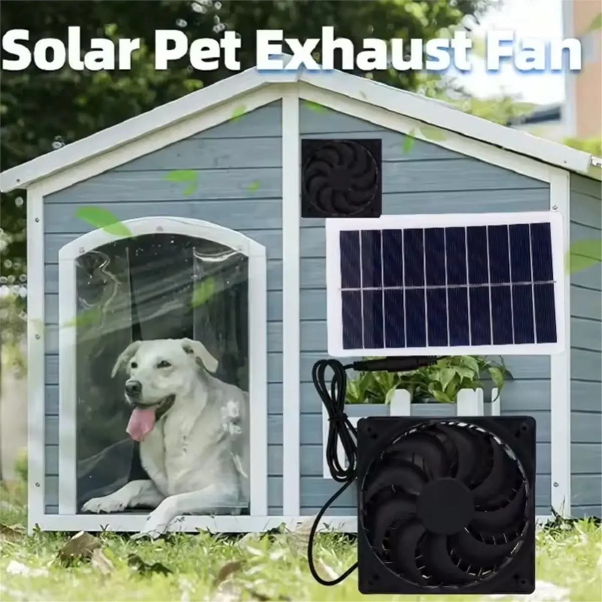 HOT 2W 5V Solar Exhaust Fan with Solar Panel for Efficient Heat Dissipation in Chicken Coop and Greenhouse 【SPECIAL OFFER】