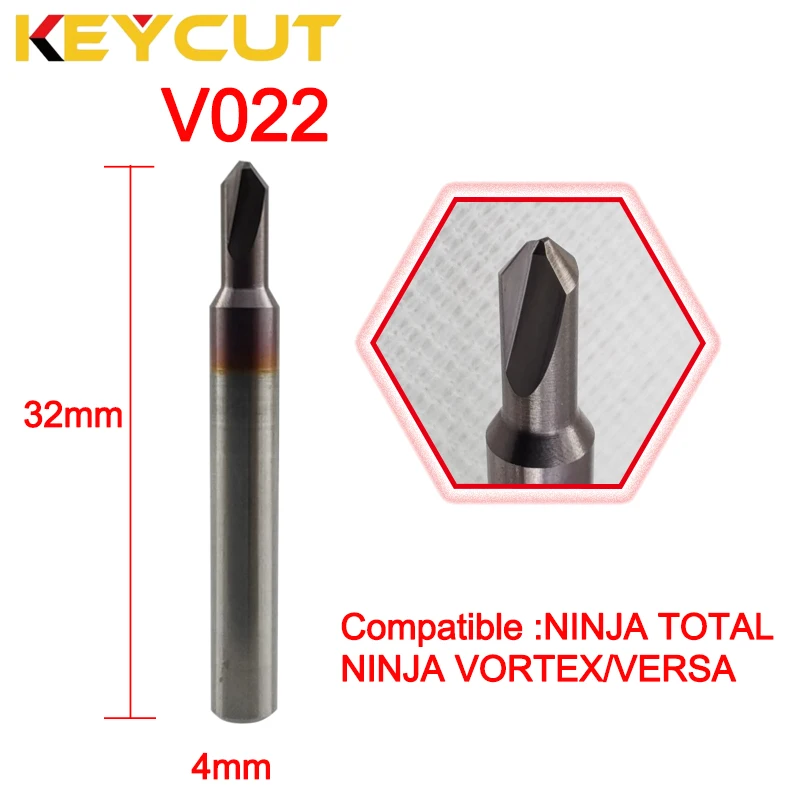 

Keyline Milling Cutter V022 in Carbide Fits KEYLINE NINJA TOTAL Keyline Vortex KEYLINE Versa Key Machine Aftermarket