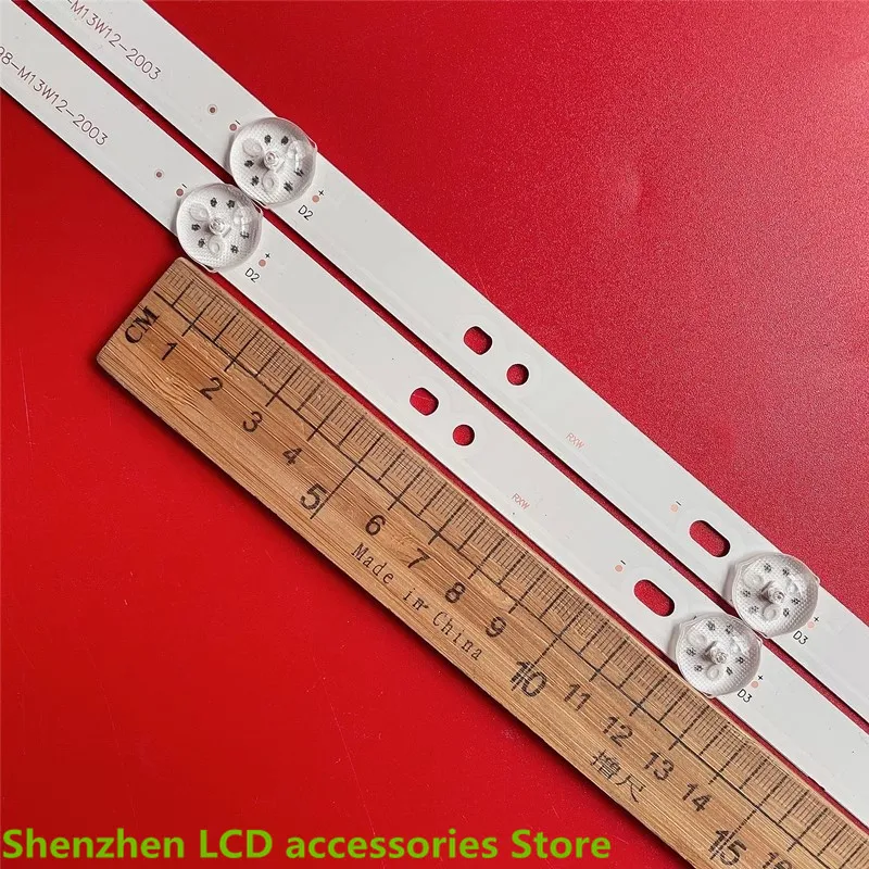 แถบไฟแบ็คไลท์ LED สำหรับ Xiaomi 06-32C2X6-598-M13W12-200315-LL L32M6-ES 58.9ซม. 6LED 100% ใหม่
