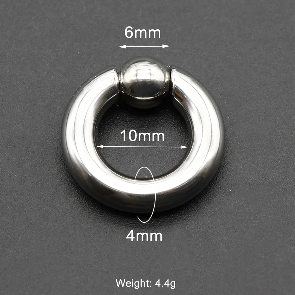 Captive Spring Bead Ring for Septum Piercing