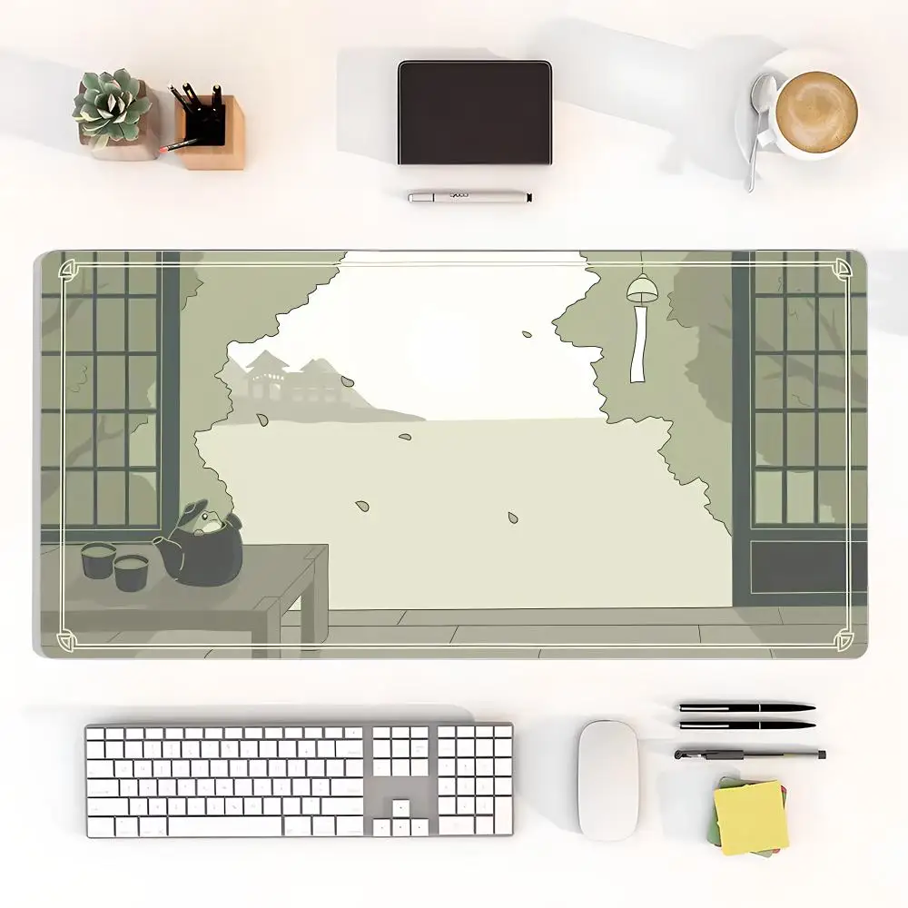 

Tea House Serenity Mouse Pad Multi-size platform with anti-slip base for your entire PC setup & accessories