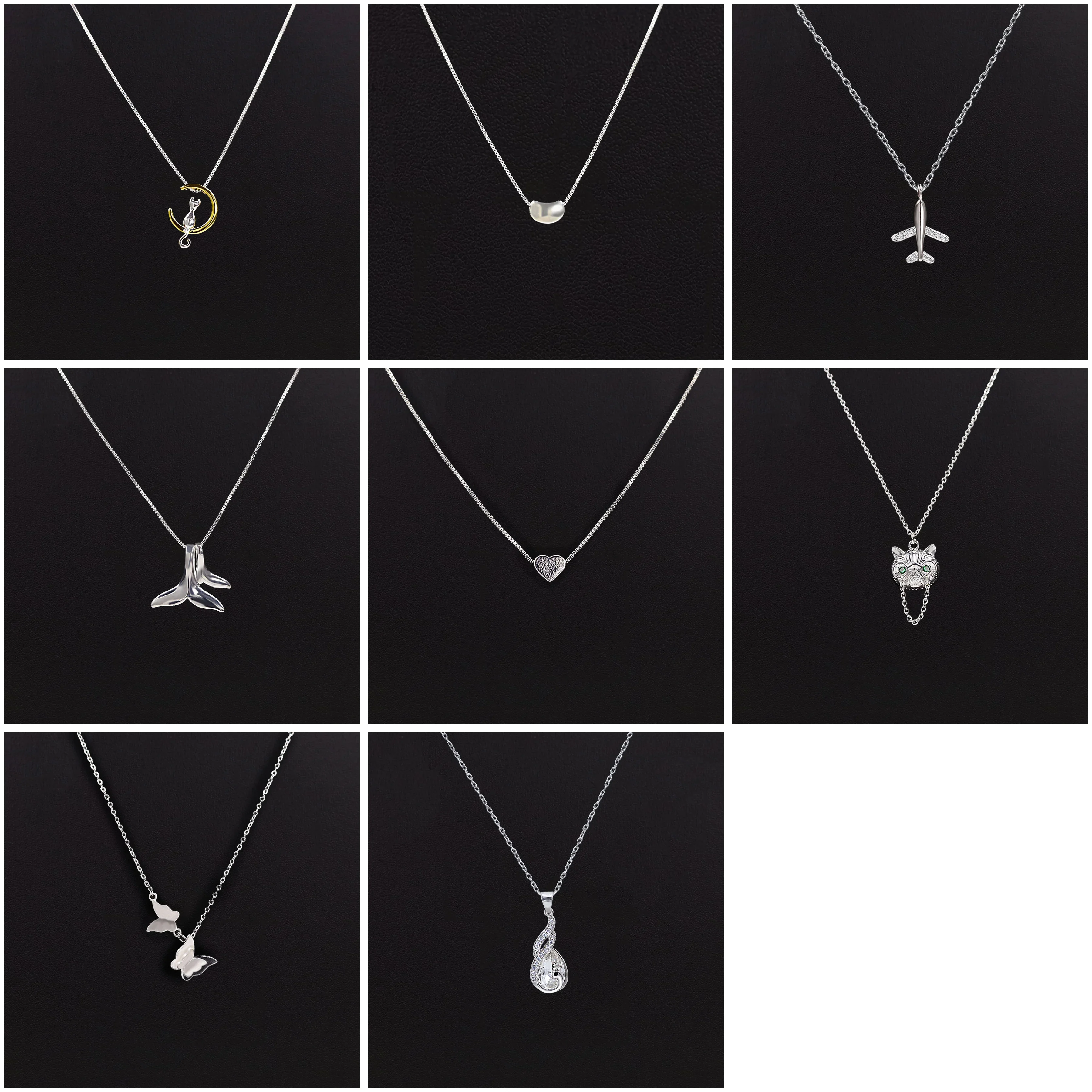 

Star Necklaces for Women Silver Moon Stars Pendant Necklace Cubic Zirconia Choker Dainty Jewelry