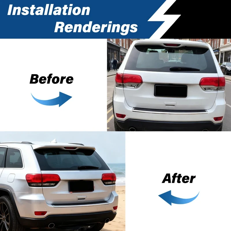 Rear Lamp Frame Cover Trim Kit Mid Size Off Road SUV Exterior Decor Parts