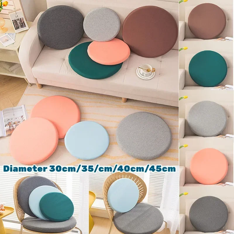 30/35/40/45cm Diameter Futon Cushion/Tatami Seat Cushion Knitted Cotton Chair Cushion Japanese Round Memory Foam Cushion