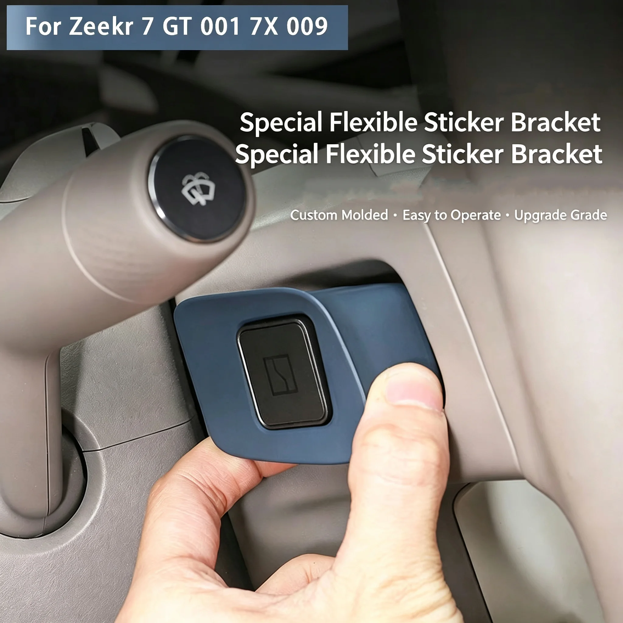 For NEW Zeekr 7 GT 001 7X 009 8X 2024-2026 Dynamic Decal Car Interior Modification Accessories Steering Wheel Accessories