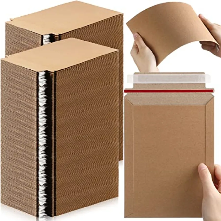 

Pieces 6x8 Rigid Photo Mailers gsm Keep Flat Cardboard Shipping Envelopes with Self Adhesive for Photos Documents Prints CDs Sm