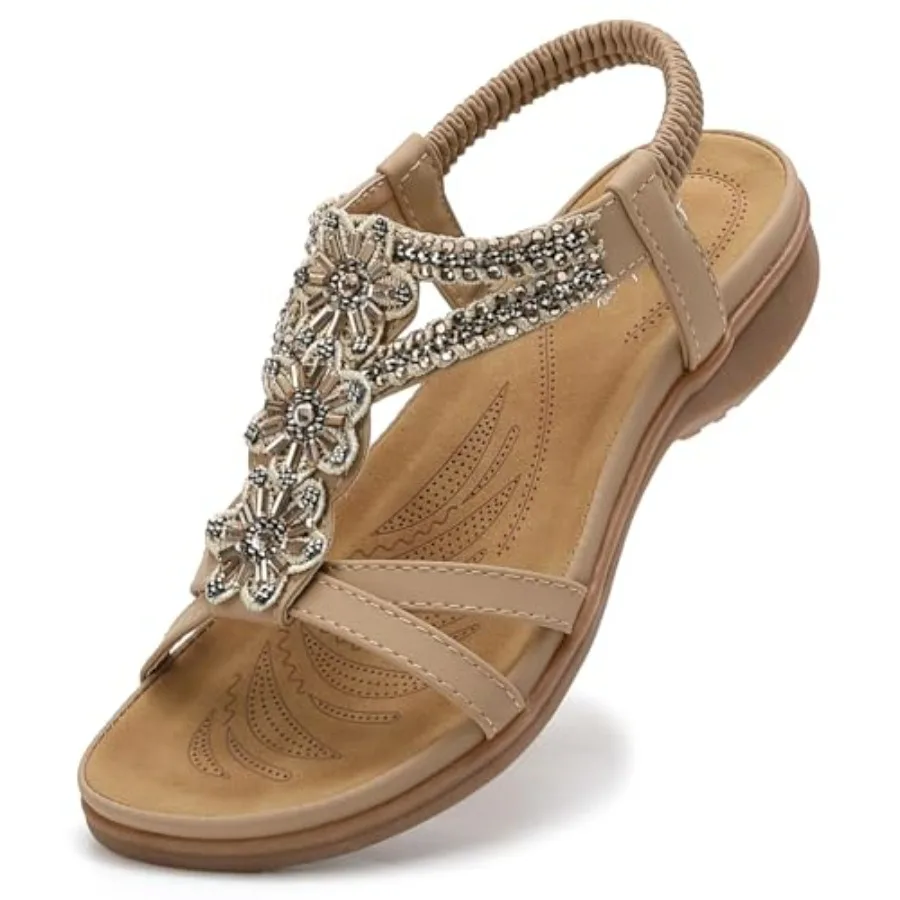 

Littleplum Sandals for Women Handmade Arch Support Summer Womens sandals Comfort Walking Orthopedic Bohemian Flip Flop