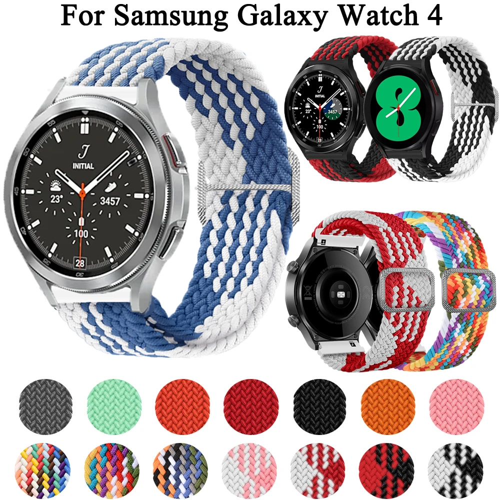 

New Smartwatch 20mm Nylon Strap For Samsung Galaxy Watch 4 40mm 44mm Watch4 classic 42mm 46mm Wrist Bracelet 3 41mm Active Bands