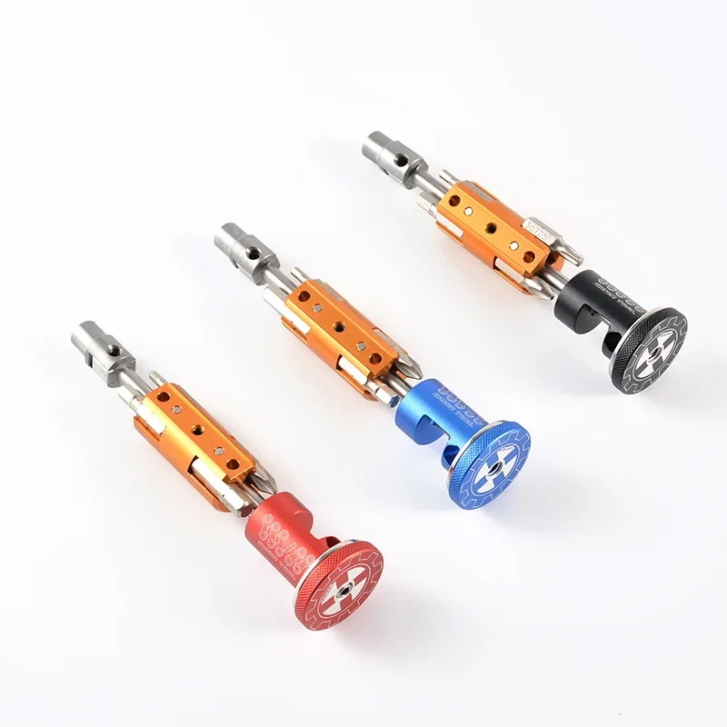 Hexagon Screwdriver Bicycle Invisible Repair Tool Upgraded Version T25 Wrench Chain Cutter Chain Tool Set Multi Portable Kit