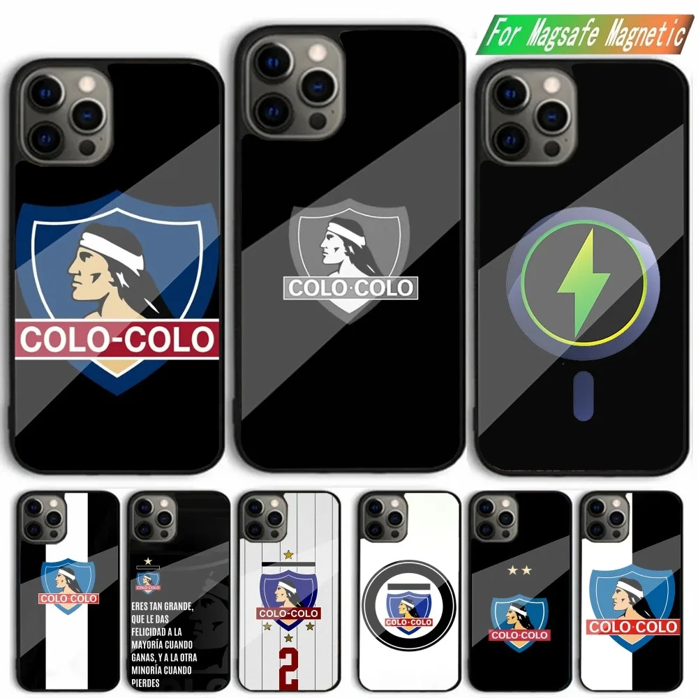 Funda de teléfono Club Social y Deportivo C-Colo para iPhone 15,14,13,12,11,Plus,Pro,Max Mini Magsafe carga inalámbrica magnética