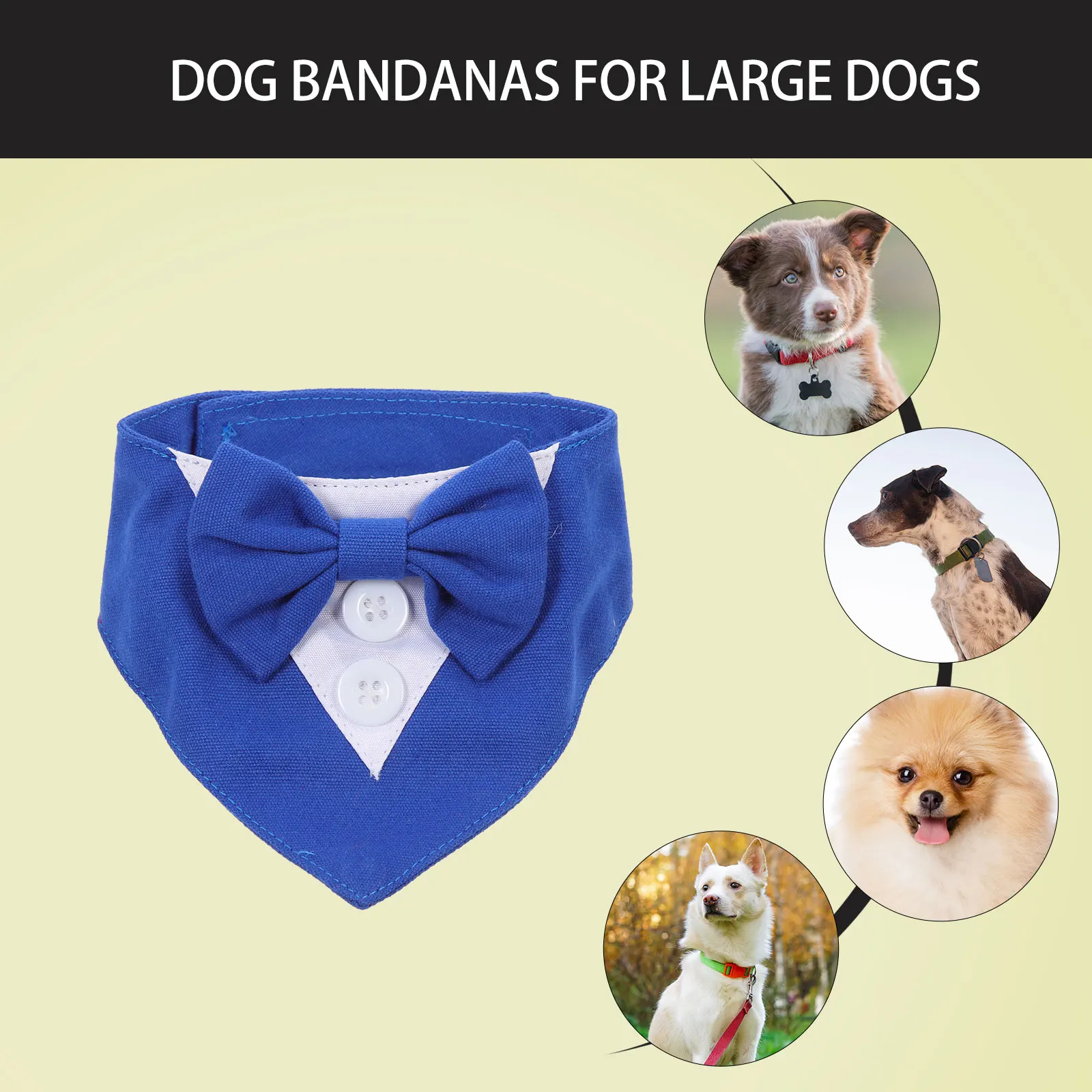 

Bowknot Scarf Pet Bib Accessories for Dogs Large Medium Size Dog Bandanas Winter Clothing Costume Party Scarf Pet for Small