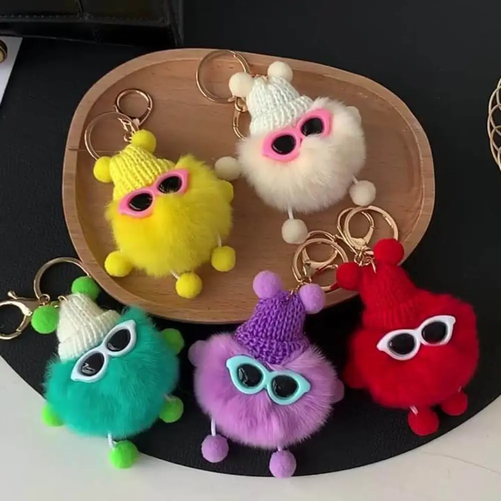 

Cute Lovers Elf Rex Rabbit Hair Pendant Diy Fashion Couples Keychain Kawaii Plush Bag Decoration