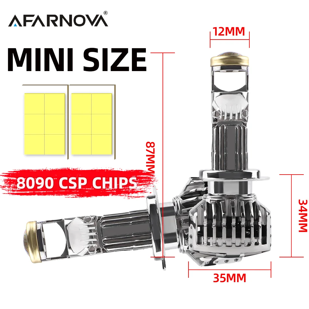 H7 Led Projector Mini Lens 650000LM 9005 9006 1300W Led Car Headlight Bulb Fit For Car Truck Accessories Left-Hand Drive